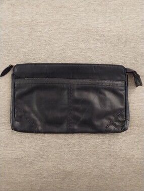 Vintage Contessa Genuine Leather Navy Clutch Purse